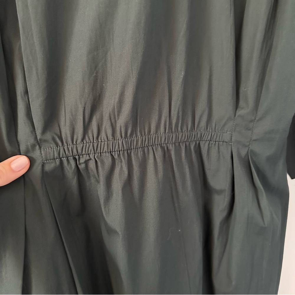 Madewell NWT Poplin Tucked Mini Shirtdress Summit Green NW416 - Picture 8 of 14